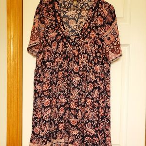 Knox Rose Short Sleeve Navy Floral Women's Dress